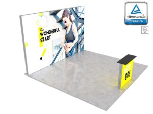 Photon™ kiállítóstand 16 m² (4x4) félsziget
