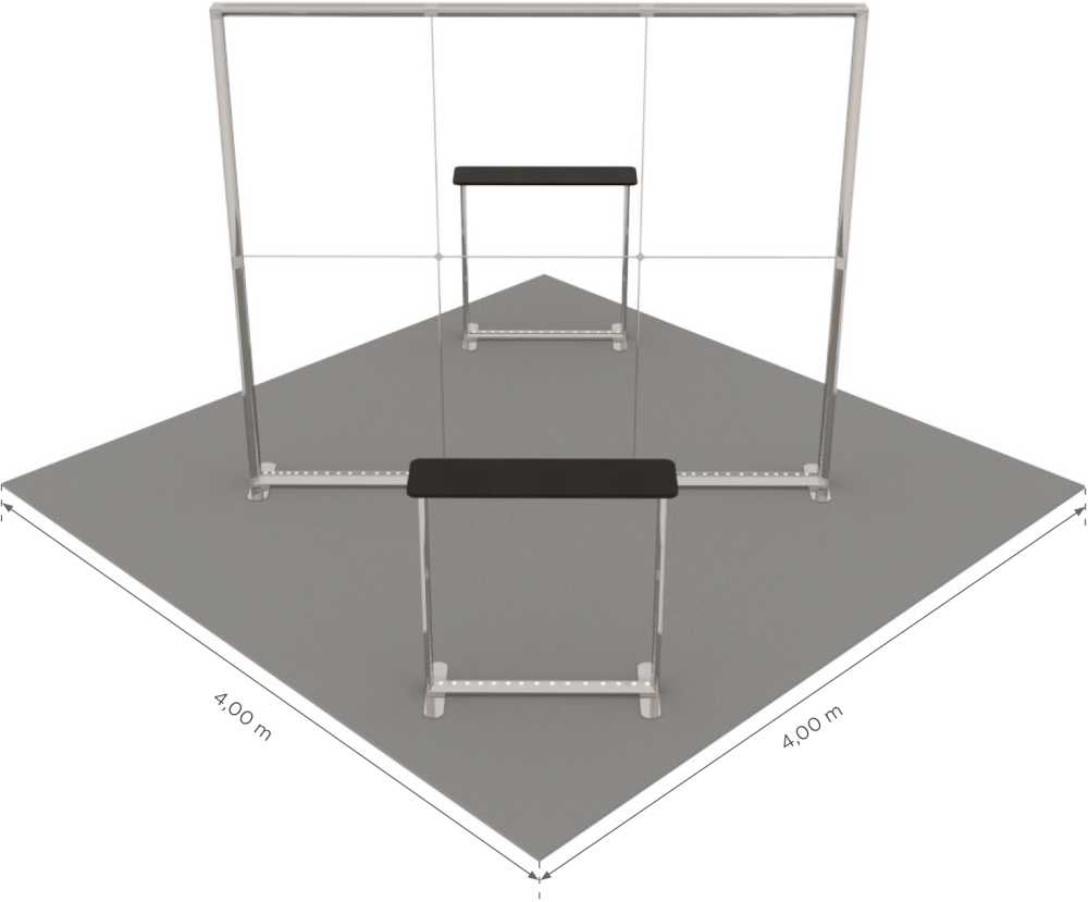 Photon™ kiállítóstand 16 m² (4x4) sziget