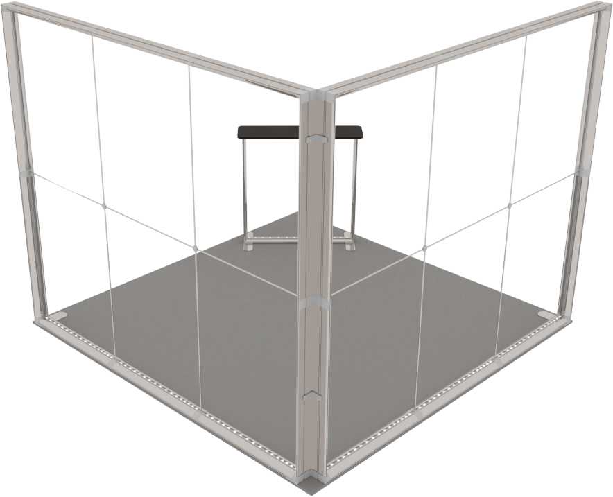 Photon™ kiállítóstand 9 m² (3x3) sarok