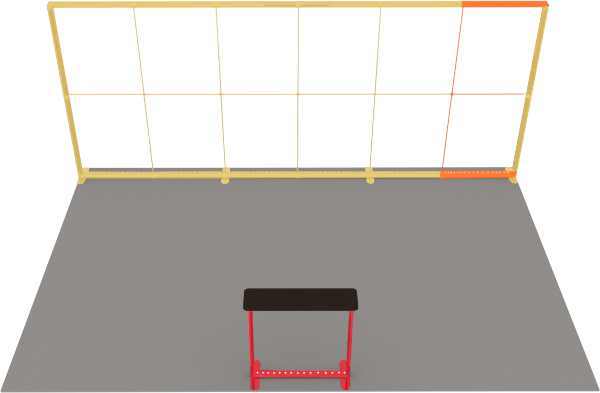 Photon kiállítóstand 24 m² (6x4) félsziget – 1 pult – részletek