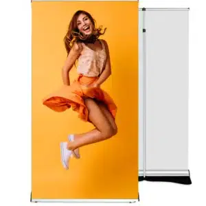 Roll-up Clip 100x220 - gyors grafika csere rendszer, teleszkópos rúd